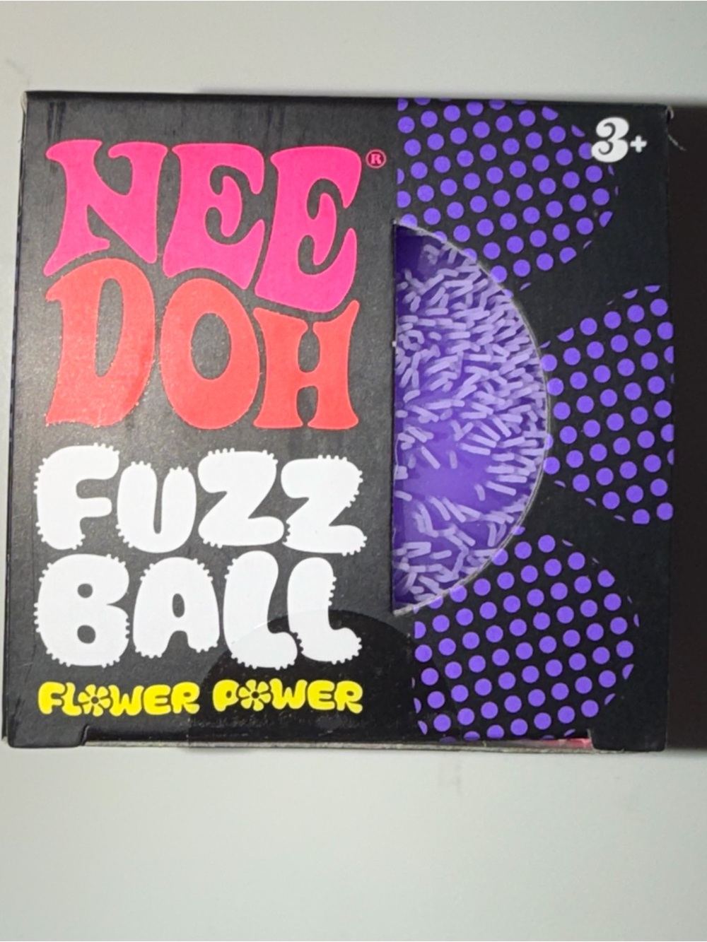 Needoh Schylling Flower Power Fuzz Ball - Purple
